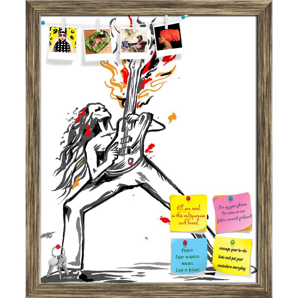 ArtzFolio Rocker Guitarist Printed Bulletin Board Notice Pin Board Soft Board | Framed-Bulletin Boards Framed-AZSAO29678811BLB_FR_L-Image Code 5003614 Vishnu Image Folio Pvt Ltd, IC 5003614, ArtzFolio, Bulletin Boards Framed, Music & Dance, Digital Art, rocker, guitarist, printed, bulletin, board, notice, pin, soft, framed, bass, solo, pin up board, push pin board, extra large cork board, big pin board, notice board, small bulletin board, cork board, wall notice board, giant cork board, bulletin board, offi
