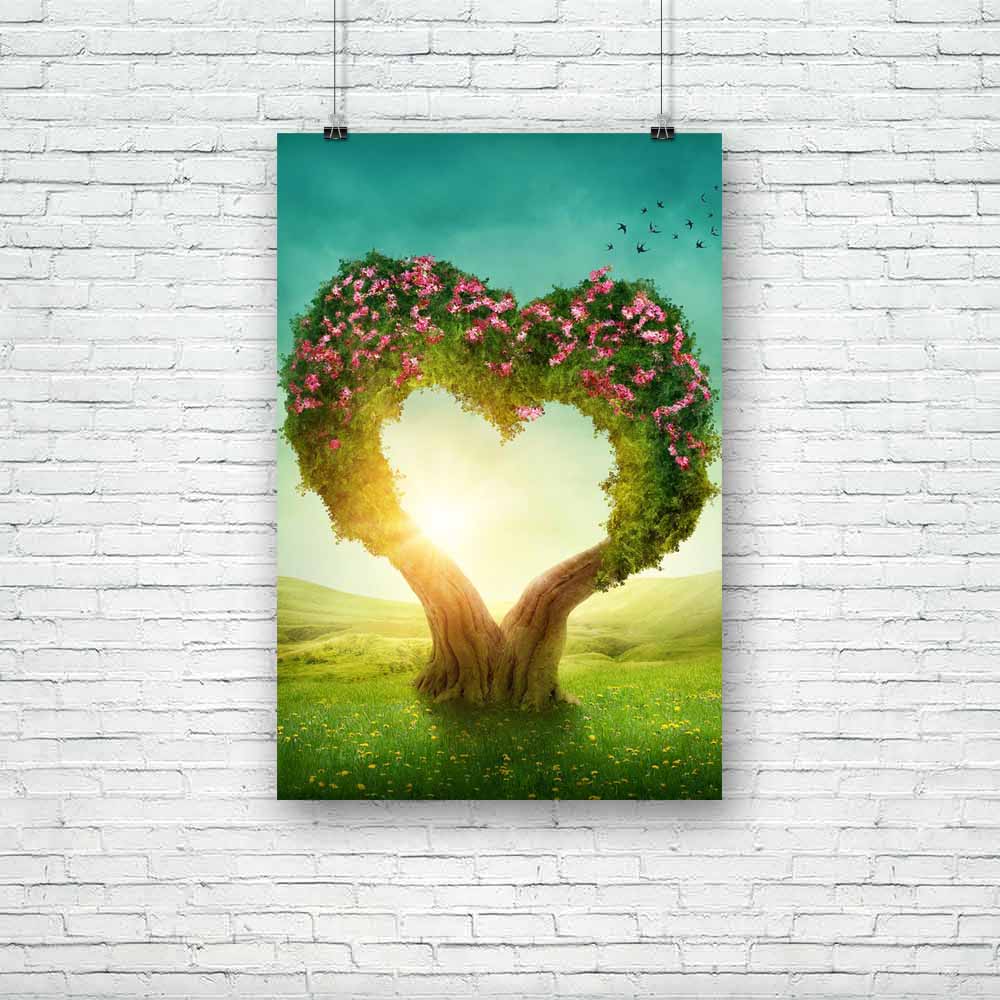 Heart Shaped Tree D2 Unframed Paper Poster-Paper Posters Unframed-POS_UN-IC 5003615 IC 5003615, Art and Paintings, Birds, Botanical, Fantasy, Floral, Flowers, Hearts, Landscapes, Love, Nature, Romance, Scenic, Signs and Symbols, Surrealism, Symbols, Wooden, heart, shaped, tree, d2, unframed, paper, poster, landscape, fairy, enchanted, forest, symbol, shape, imagine, amor, tale, dream, natural, adventure, big, bird, blue, bright, concept, darkness, day, deep, dreams, dreamy, fairytale, fog, grass, green, ide