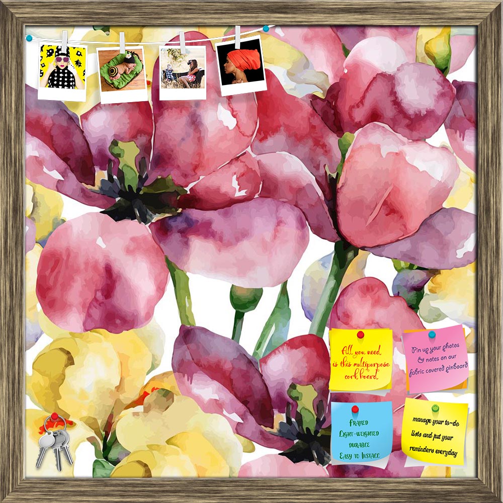 ArtzFolio Purple Tulips & Yellow Irises D1 Printed Bulletin Board Notice Pin Board Soft Board | Framed-Bulletin Boards Framed-AZSAO29830119BLB_FR_L-Image Code 5003627 Vishnu Image Folio Pvt Ltd, IC 5003627, ArtzFolio, Bulletin Boards Framed, Floral, Fine Art Reprint, purple, tulips, yellow, irises, d1, printed, bulletin, board, notice, pin, soft, framed, pattern, seamless, background, pin up board, push pin board, extra large cork board, big pin board, notice board, small bulletin board, cork board, wall no