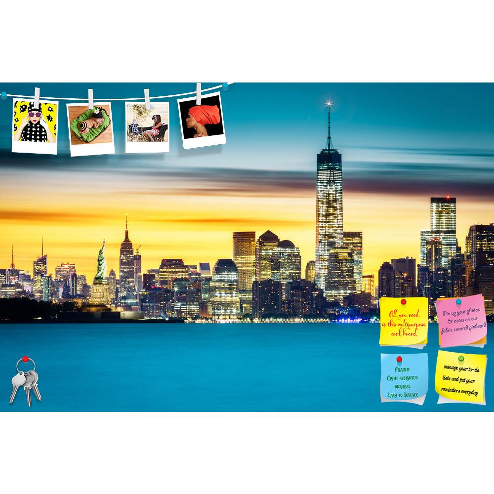 ArtzFolio Sunrise Over New York City, USA Printed Bulletin Board Notice Pin Board Soft Board | Frameless-Bulletin Boards Frameless-AZSAO29842184BLB_FL_L-Image Code 5003628 Vishnu Image Folio Pvt Ltd, IC 5003628, ArtzFolio, Bulletin Boards Frameless, Places, Photography, sunrise, over, new, york, city, usa, printed, bulletin, board, notice, pin, soft, frameless, downtown, america, architecture, buildings, business, cityscape, dawn, finance, financial, district, freedom, tower, highrise, hudson, river, landma