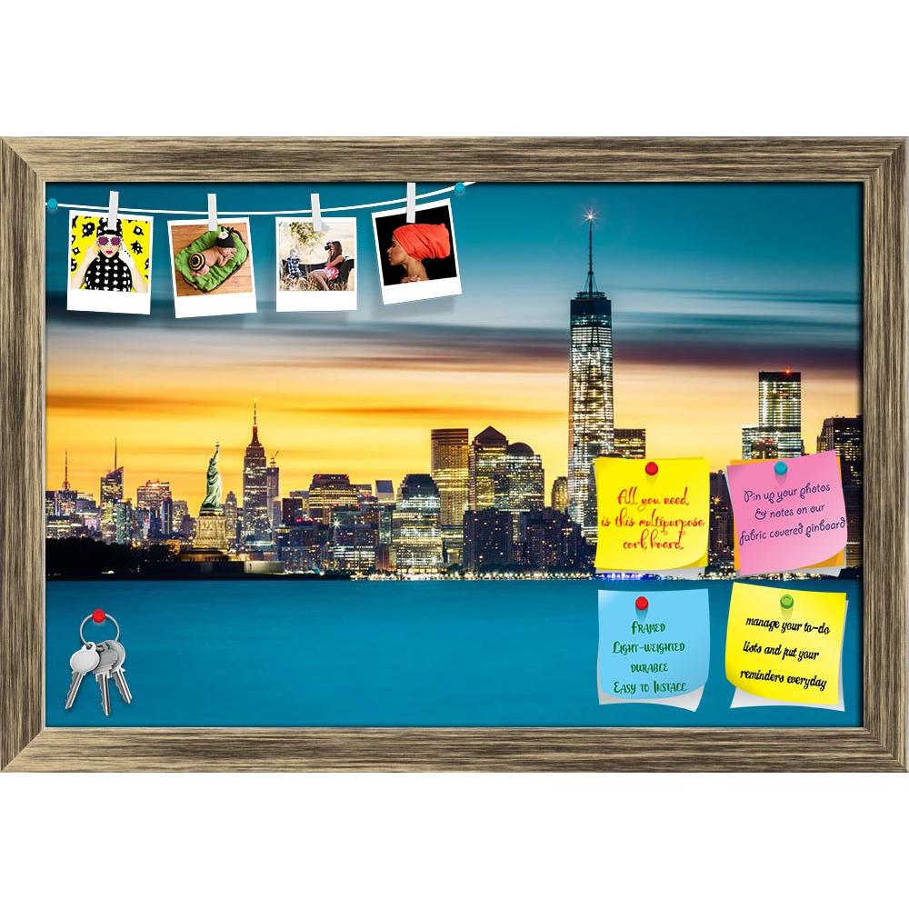 ArtzFolio Sunrise Over New York City, USA Printed Bulletin Board Notice Pin Board Soft Board | Framed-Bulletin Boards Framed-AZSAO29842184BLB_FR_L-Image Code 5003628 Vishnu Image Folio Pvt Ltd, IC 5003628, ArtzFolio, Bulletin Boards Framed, Places, Photography, sunrise, over, new, york, city, usa, printed, bulletin, board, notice, pin, soft, framed, downtown, america, architecture, buildings, business, cityscape, dawn, finance, financial, district, freedom, tower, highrise, hudson, river, landmark, liberty,