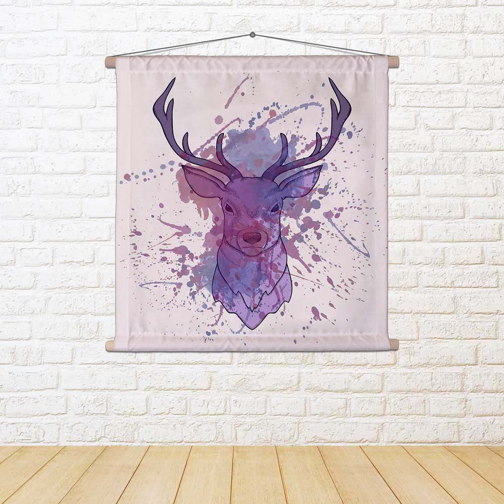 ArtzFolio Deer With Watercolor D1 Fabric Painting Tapestry Scroll Art Hanging-Scroll Art-AZART29983890TAP_L-Image Code 5003636 Vishnu Image Folio Pvt Ltd, IC 5003636, ArtzFolio, Scroll Art, Animals, Kids, Digital Art, deer, with, watercolor, d1, fabric, painting, tapestry, scroll, art, hanging, grunge, splash, tapestries, room tapestry, hanging tapestry, huge tapestry, amazonbasics, tapestry cloth, fabric wall hanging, unique tapestries, wall tapestry, small tapestry, tapestry wall decor, cheap tapestries, 