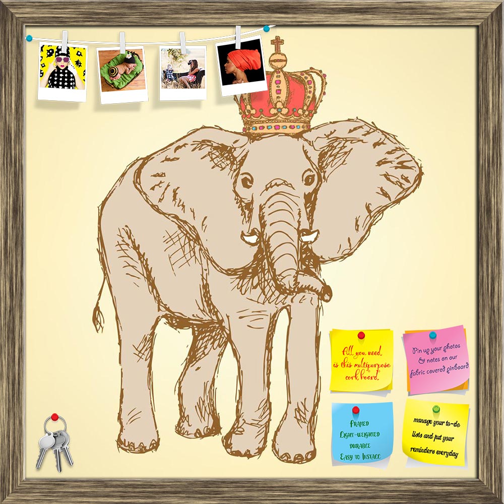 ArtzFolio Elephant In Crown Printed Bulletin Board Notice Pin Board Soft Board | Framed-Bulletin Boards Framed-AZSAO29986446BLB_FR_L-Image Code 5003638 Vishnu Image Folio Pvt Ltd, IC 5003638, ArtzFolio, Bulletin Boards Framed, Animals, Kids, Digital Art, elephant, in, crown, printed, bulletin, board, notice, pin, soft, framed, sketch, vintage, background, pin up board, push pin board, extra large cork board, big pin board, notice board, small bulletin board, cork board, wall notice board, giant cork board, 