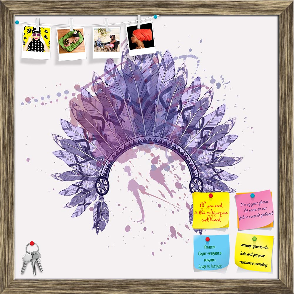 ArtzFolio Native Chief Headdress With Feathers Printed Bulletin Board Notice Pin Board Soft Board | Framed-Bulletin Boards Framed-AZSAO30009041BLB_FR_L-Image Code 5003644 Vishnu Image Folio Pvt Ltd, IC 5003644, ArtzFolio, Bulletin Boards Framed, Abstract, Kids, Digital Art, native, chief, headdress, with, feathers, printed, bulletin, board, notice, pin, soft, framed, vector, illustration, american, indian, watercolor, splash, background, pin up board, push pin board, extra large cork board, big pin board, n
