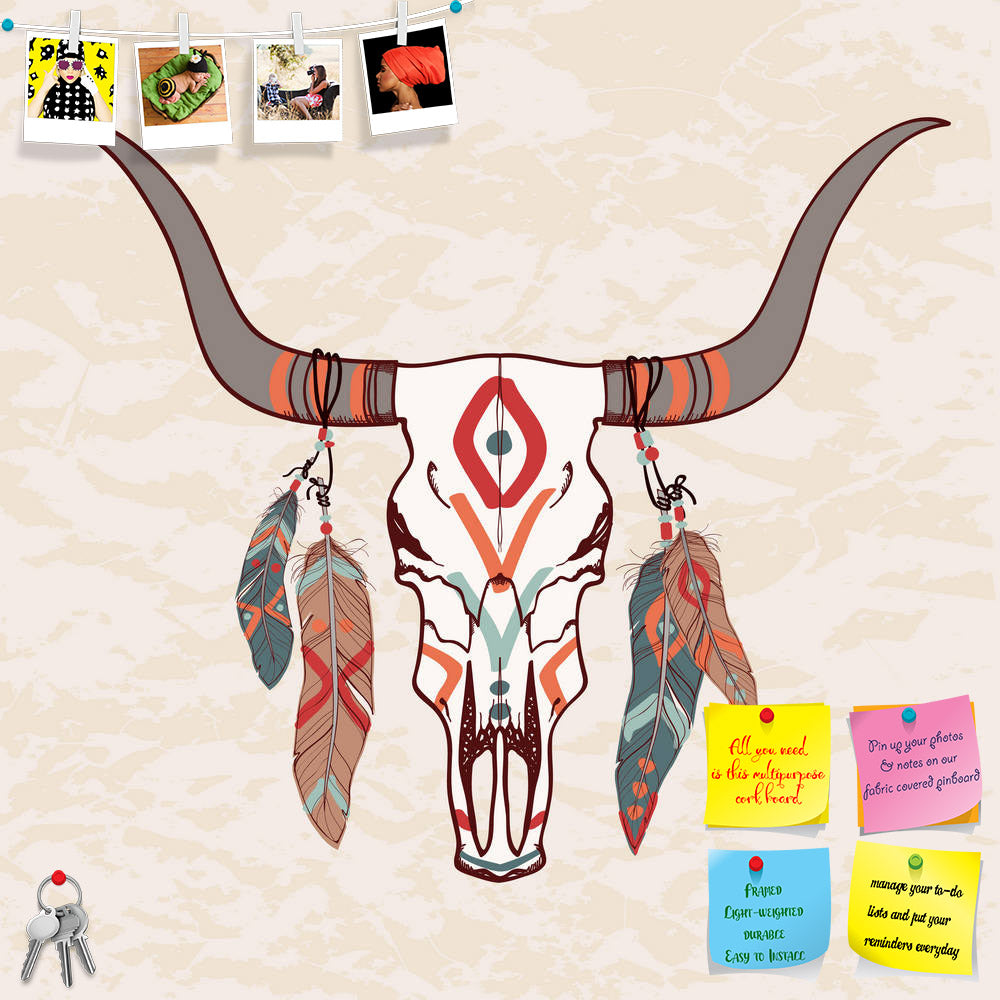 ArtzFolio Bull Skull With Feathers Printed Bulletin Board Notice Pin Board Soft Board | Frameless-Bulletin Boards Frameless-AZSAO30030279BLB_FL_L-Image Code 5003648 Vishnu Image Folio Pvt Ltd, IC 5003648, ArtzFolio, Bulletin Boards Frameless, Abstract, Digital Art, bull, skull, with, feathers, printed, bulletin, board, notice, pin, soft, frameless, vector, illustration, pin up board, push pin board, extra large cork board, big pin board, notice board, small bulletin board, cork board, wall notice board, gia