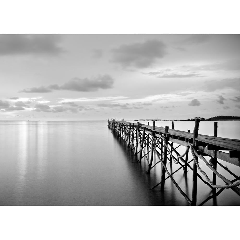 Photography Of A Beach Wooden Pier Canvas Painting Synthetic Frame-Paintings MDF Framing-AFF_FR-IC 5003653 IC 5003653, Black, Black and White, Landscapes, Nature, Perspective, Photography, Rural, Scenic, White, Wooden, of, a, beach, pier, canvas, painting, synthetic, frame, and, landscape, bridge, bw, clouds, coast, concept, contrast, dark, day, daylight, footbridge, horizon, ko, lake, nobody, old, outdoors, peace, pond, quiet, reflection, relax, rest, river, sea, shore, silence, sky, summer, sunlight, thai