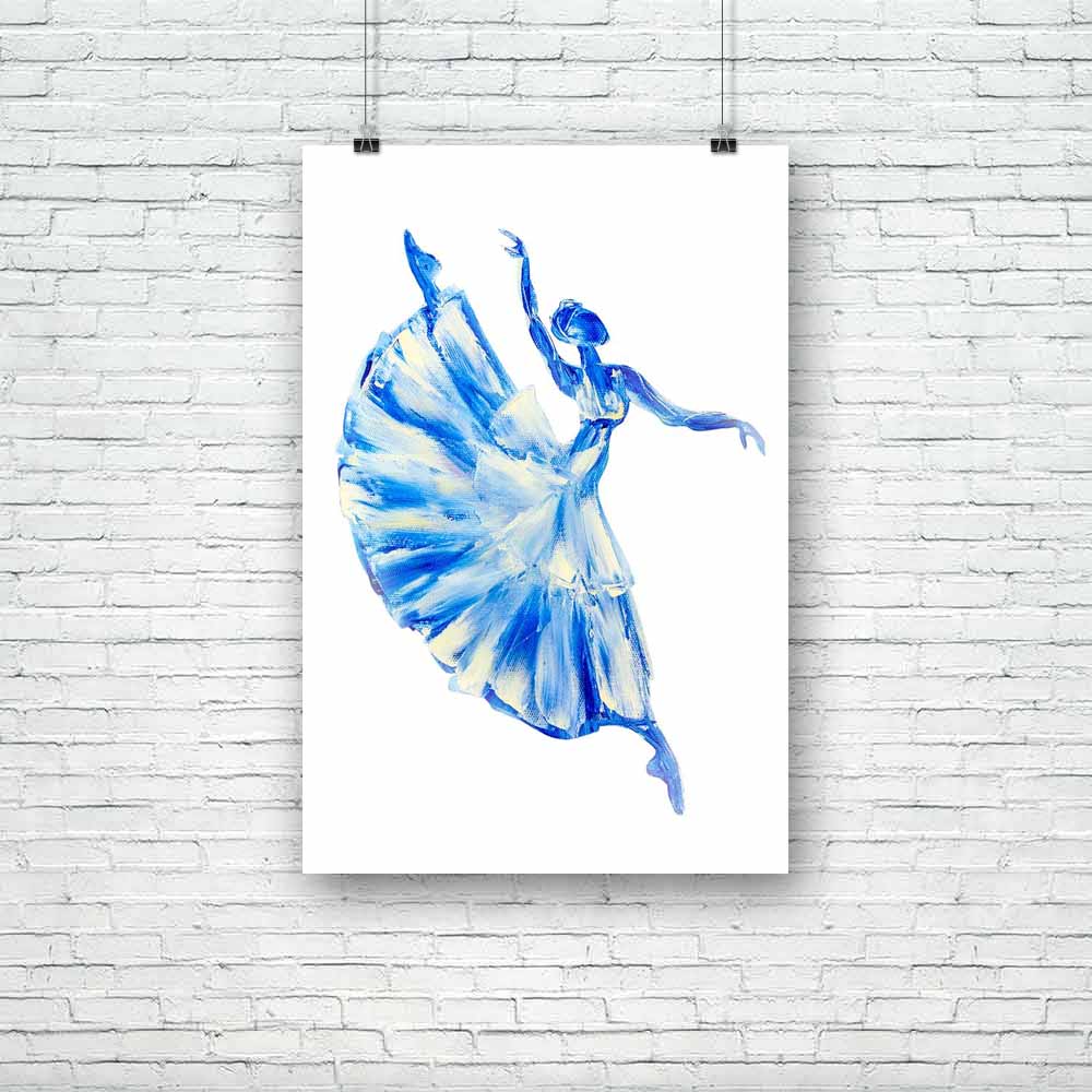 Blue Ballerina Unframed Paper Poster-Paper Posters Unframed-POS_UN-IC 5003654 IC 5003654, Art and Paintings, Black and White, Culture, Dance, Ethnic, Music and Dance, Paintings, Traditional, Tribal, White, World Culture, blue, ballerina, unframed, paper, poster, action, active, art, artist, balance, ballet, beautiful, canvas, classical, dancer, elegance, elegant, energy, female, flying, foot, girl, grace, healthy, human, isolated, jumping, motion, movement, oil, painting, performance, power, show, style, yo