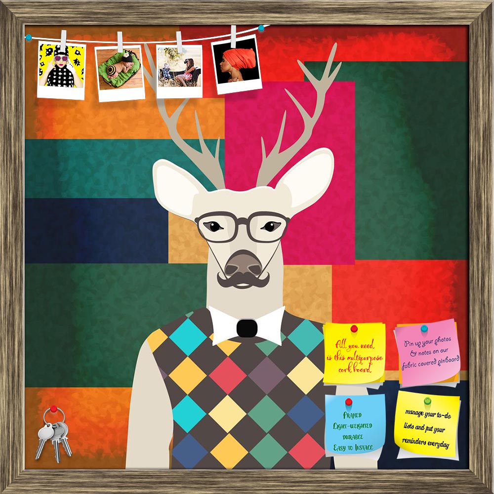 ArtzFolio Deer Hipster Printed Bulletin Board Notice Pin Board Soft Board | Framed-Bulletin Boards Framed-AZSAO30169447BLB_FR_L-Image Code 5003663 Vishnu Image Folio Pvt Ltd, IC 5003663, ArtzFolio, Bulletin Boards Framed, Kids, Digital Art, deer, hipster, printed, bulletin, board, notice, pin, soft, framed, colored, background, pin up board, push pin board, extra large cork board, big pin board, notice board, small bulletin board, cork board, wall notice board, giant cork board, bulletin board, office notic