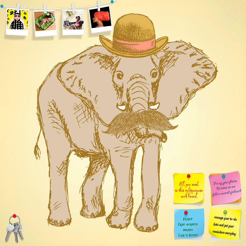 ArtzFolio Elepant In Hat With Mustache Printed Bulletin Board Notice Pin Board Soft Board | Frameless-Bulletin Boards Frameless-AZSAO30175126BLB_FL_L-Image Code 5003665 Vishnu Image Folio Pvt Ltd, IC 5003665, ArtzFolio, Bulletin Boards Frameless, Animals, Kids, Digital Art, elepant, in, hat, with, mustache, printed, bulletin, board, notice, pin, soft, frameless, sketch, hipster, background, pin up board, push pin board, extra large cork board, big pin board, notice board, small bulletin board, cork board, w