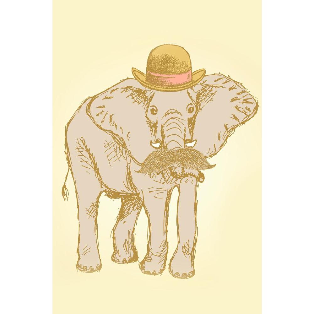 ArtzFolio Elepant In Hat With Mustache Unframed Paper Poster-Paper Posters Unframed-AZART30175126POS_UN_L-Image Code 5003665 Vishnu Image Folio Pvt Ltd, IC 5003665, ArtzFolio, Paper Posters Unframed, Animals, Kids, Digital Art, elepant, in, hat, with, mustache, unframed, paper, poster, wall, large, size, for, living, room, home, decoration, big, framed, decor, posters, pitaara, box, modern, art, frame, bedroom, amazonbasics, door, drawing, small, decorative, office, reception, multiple, friends, images, rep
