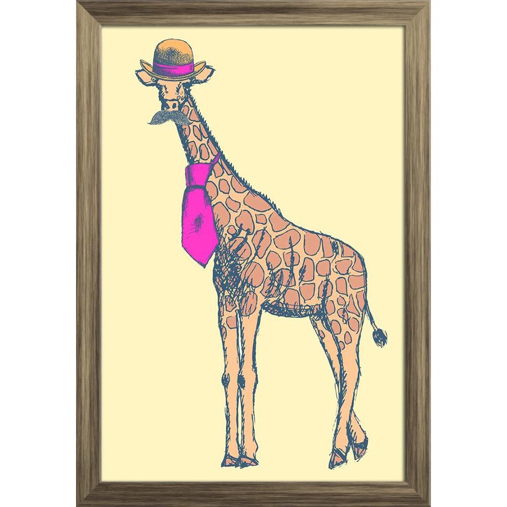 ArtzFolio Giraffe Hipster In Hat & Tie With Mustache Paper Poster Frame | Top Acrylic Glass-Paper Posters Framed-AZART30175179POS_FR_L-Image Code 5003666 Vishnu Image Folio Pvt Ltd, IC 5003666, ArtzFolio, Paper Posters Framed, Animals, Kids, Digital Art, giraffe, hipster, in, hat, tie, with, mustache, paper, poster, frame, top, acrylic, glass, sketch, wall poster large size, wall poster for living room, poster for home decoration, paper poster, big size room poster, framed wall poster for living room, home 