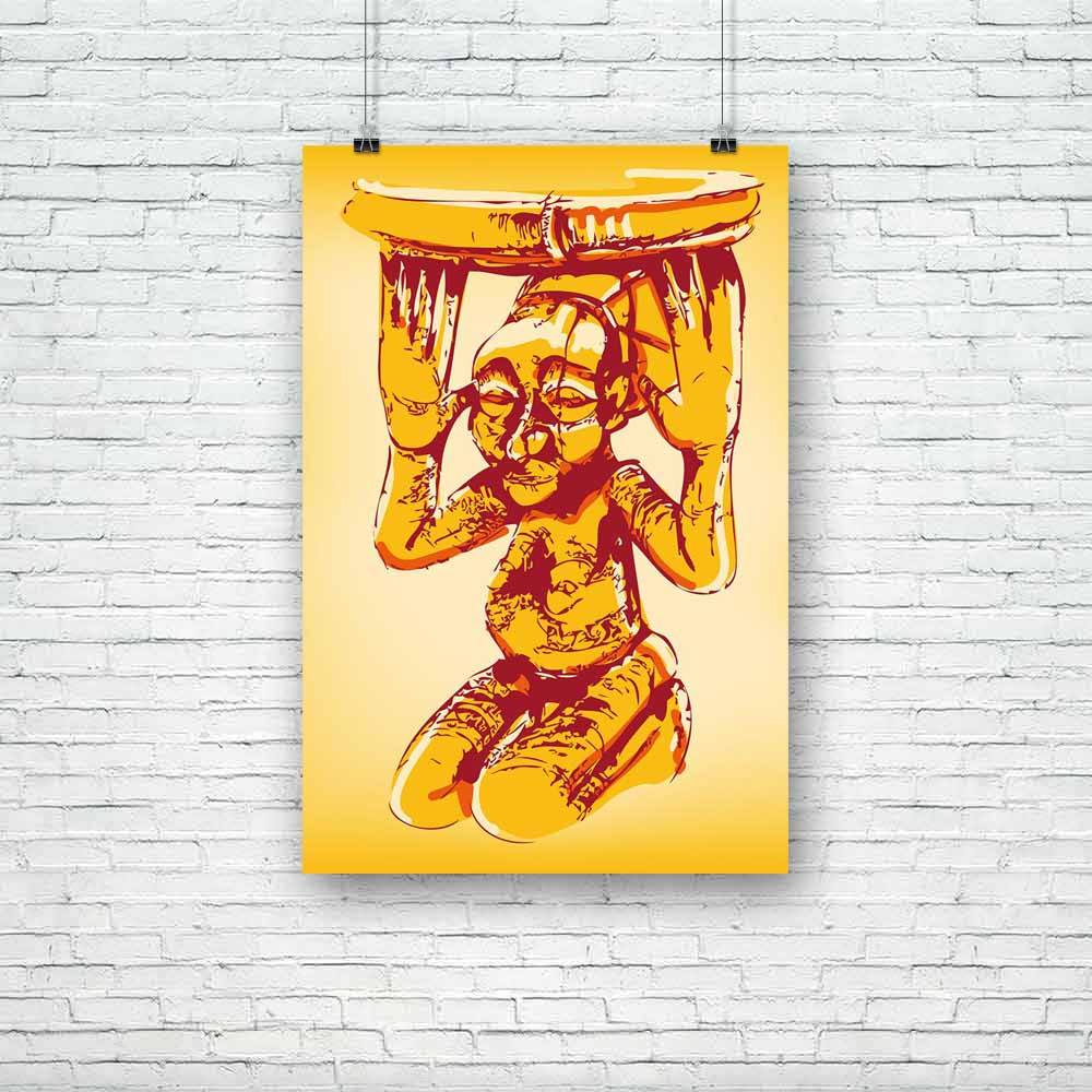 African Doll Image Unframed Paper Poster - Paper Posters Unframed - ArtzFolio.com