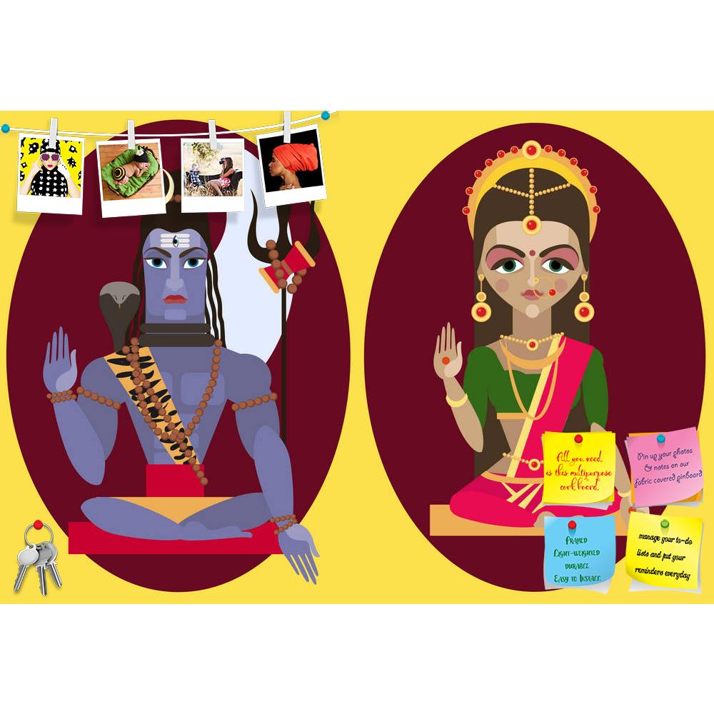 ArtzFolio Lord Shiva & Mata Parvati Printed Bulletin Board Notice Pin Board Soft Board | Frameless-Bulletin Boards Frameless-AZSAO30403903BLB_FL_L-Image Code 5003676 Vishnu Image Folio Pvt Ltd, IC 5003676, ArtzFolio, Bulletin Boards Frameless, Religious, Digital Art, lord, shiva, mata, parvati, printed, bulletin, board, notice, pin, soft, frameless, illustration, pin up board, push pin board, extra large cork board, big pin board, notice board, small bulletin board, cork board, wall notice board, giant cork