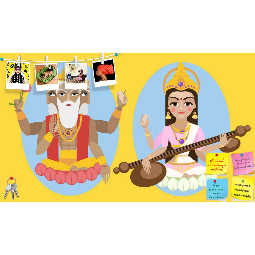 ArtzFolio Brahma & Sarasvati Devi Printed Bulletin Board Notice Pin Board Soft Board | Frameless-Bulletin Boards Frameless-AZSAO30403905BLB_FL_L-Image Code 5003677 Vishnu Image Folio Pvt Ltd, IC 5003677, ArtzFolio, Bulletin Boards Frameless, Religious, Digital Art, brahma, sarasvati, devi, printed, bulletin, board, notice, pin, soft, frameless, illustration, lord, pin up board, push pin board, extra large cork board, big pin board, notice board, small bulletin board, cork board, wall notice board, giant cor