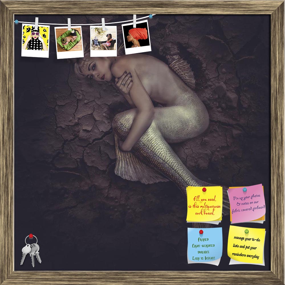 ArtzFolio Mermaid Trapped In A Sea Printed Bulletin Board Notice Pin Board Soft Board | Framed-Bulletin Boards Framed-AZSAO30449267BLB_FR_L-Image Code 5003683 Vishnu Image Folio Pvt Ltd, IC 5003683, ArtzFolio, Bulletin Boards Framed, Fantasy, Figurative, Photography, mermaid, trapped, in, a, sea, printed, bulletin, board, notice, pin, soft, framed, ​​mud, concept, fish, woman, beautiful, blond, hair, body, scales, art, background, beach, blue, cute, dark, ecology, environment, face, fairy, fashion, fema