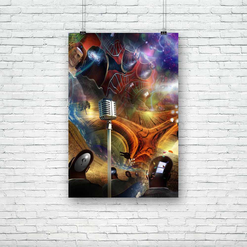 Multiple Elements Unframed Paper Poster-Paper Posters Unframed-POS_UN-IC 5003686 IC 5003686, Abstract Expressionism, Abstracts, Art and Paintings, Astronomy, Conceptual, Cosmology, Fantasy, Illustrations, Music, Music and Dance, Music and Musical Instruments, Realism, Religion, Religious, Semi Abstract, Signs and Symbols, Space, Spiritual, Stars, Surrealism, Symbols, multiple, elements, unframed, paper, poster, abstract, art, bizarre, blaze, burn, burning, classic, concept, contemplate, dream, dreaming, dru