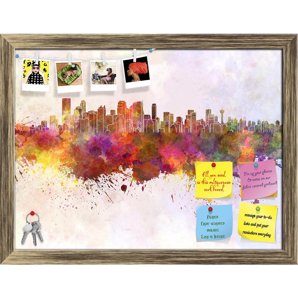 ArtzFolio Calgary Skyline, Alberta City, Canada Printed Bulletin Board Notice Pin Board Soft Board | Framed-Bulletin Boards Framed-AZSAO30546310BLB_FR_L-Image Code 5003696 Vishnu Image Folio Pvt Ltd, IC 5003696, ArtzFolio, Bulletin Boards Framed, Places, Fine Art Reprint, calgary, skyline, alberta, city, canada, printed, bulletin, board, notice, pin, soft, framed, watercolor, background, north, america, abstract, paint, color, splash, colorful, art, texture, grunge, paper, ink, illustration, bright, vintage