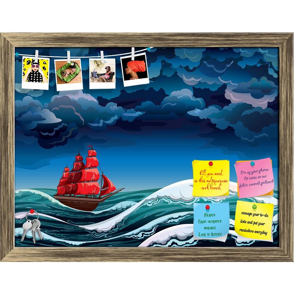 ArtzFolio Night Seascape With Red Sailboat Printed Bulletin Board Notice Pin Board Soft Board | Framed-Bulletin Boards Framed-AZSAO30565662BLB_FR_L-Image Code 5003712 Vishnu Image Folio Pvt Ltd, IC 5003712, ArtzFolio, Bulletin Boards Framed, Kids, Landscapes, Digital Art, night, seascape, with, red, sailboat, printed, bulletin, board, notice, pin, soft, framed, stormy, sky, vector, nature, pin up board, push pin board, extra large cork board, big pin board, notice board, small bulletin board, cork board, wa