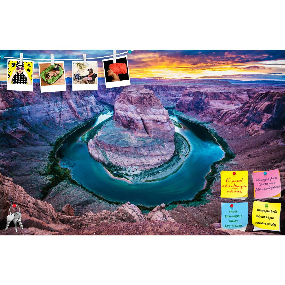 ArtzFolio Horseshoe Bend In Arizona Printed Bulletin Board Notice Pin Board Soft Board | Frameless-Bulletin Boards Frameless-AZSAO30620900BLB_FL_L-Image Code 5003717 Vishnu Image Folio Pvt Ltd, IC 5003717, ArtzFolio, Bulletin Boards Frameless, Places, Photography, horseshoe, bend, in, arizona, printed, bulletin, board, notice, pin, soft, frameless, the, beautiful, sunset, page, route, 89, u.s, us, usa, canyon, cliff, colorado, colorful, deep, meander, river, steep, pin up board, push pin board, extra large 