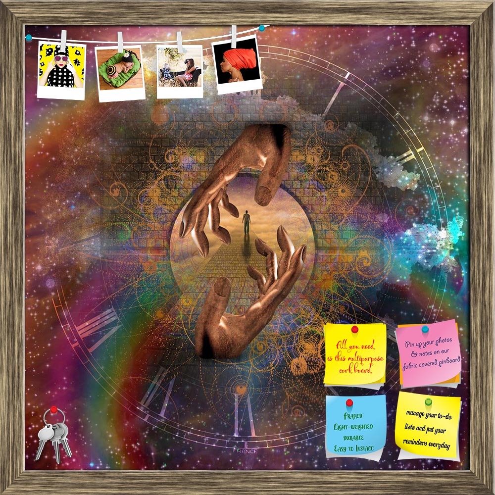 ArtzFolio Man On Spiritual Journey Printed Bulletin Board Notice Pin Board Soft Board | Framed-Bulletin Boards Framed-AZSAO30692738BLB_FR_L-Image Code 5003725 Vishnu Image Folio Pvt Ltd, IC 5003725, ArtzFolio, Bulletin Boards Framed, Abstract, Surrealism, Digital Art, man, on, spiritual, journey, printed, bulletin, board, notice, pin, soft, framed, prayer, gesture, physics, atom, atomic, time, clock, temporal, watching, universe, stars, space, think, thinking, meditation, meditating, wonder, imagination, im