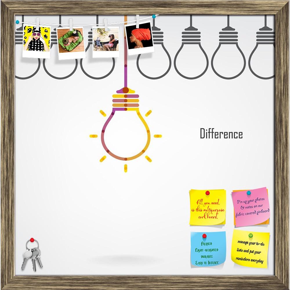 ArtzFolio Creative Light Bulb Printed Bulletin Board Notice Pin Board Soft Board | Framed-Bulletin Boards Framed-AZSAO30713265BLB_FR_L-Image Code 5003728 Vishnu Image Folio Pvt Ltd, IC 5003728, ArtzFolio, Bulletin Boards Framed, Kids, Motivational, Quotes, Digital Art, creative, light, bulb, printed, bulletin, board, notice, pin, soft, framed, difference, idea, concept, background, design, poster,flyer, cover, brochure, business, abstract, think, vision, minimal, website, leadership, special, lamp, colourfu