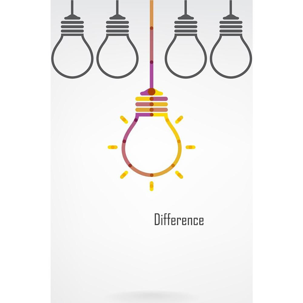 ArtzFolio Creative Light Bulb Unframed Paper Poster-Paper Posters Unframed-AZART30713265POS_UN_L-Image Code 5003728 Vishnu Image Folio Pvt Ltd, IC 5003728, ArtzFolio, Paper Posters Unframed, Kids, Motivational, Quotes, Digital Art, creative, light, bulb, unframed, paper, poster, difference, idea, concept, background, design, poster,flyer, cover, brochure, business, abstract, think, vision, minimal, website, leadership, special, lamp, colourful, sign, success, symbol, template, intelligence, competitive, out