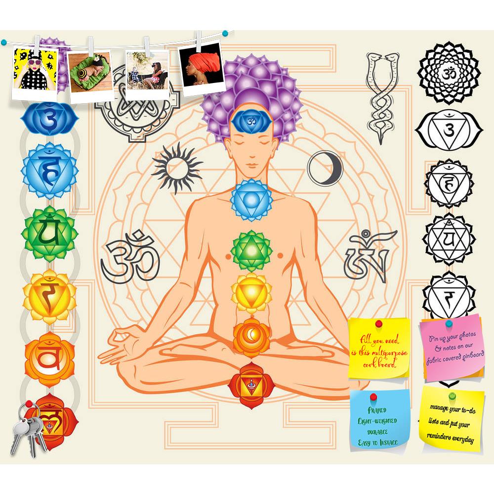 ArtzFolio Man With Chakras & Esoteric Symbols Printed Bulletin Board Notice Pin Board Soft Board | Frameless-Bulletin Boards Frameless-AZSAO30828019BLB_FL_L-Image Code 5003739 Vishnu Image Folio Pvt Ltd, IC 5003739, ArtzFolio, Bulletin Boards Frameless, Religious, Traditional, Digital Art, man, with, chakras, esoteric, symbols, printed, bulletin, board, notice, pin, soft, frameless, silhouette, pin up board, push pin board, extra large cork board, big pin board, notice board, small bulletin board, cork boar