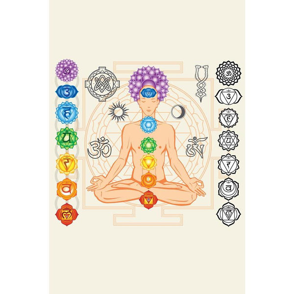 Man With Chakras & Esoteric Symbols Unframed Paper Poster-Paper Posters Unframed-POS_UN-IC 5003739 IC 5003739, Geometric, Geometric Abstraction, Mandala, Sanskrit, Signs, Signs and Symbols, Spiritual, Symbols, man, with, chakras, esoteric, unframed, paper, wall, poster, chakra, reflexology, alternative, anahata, aum, aura, lotus, manipura, meditation, mystical, om, pose, practice, relaxation, sahasrara, shape, sign, spa, stylized, symbol, tantra, transcendence, vedic, wellness, yantra, yoga, zen, artzfolio,