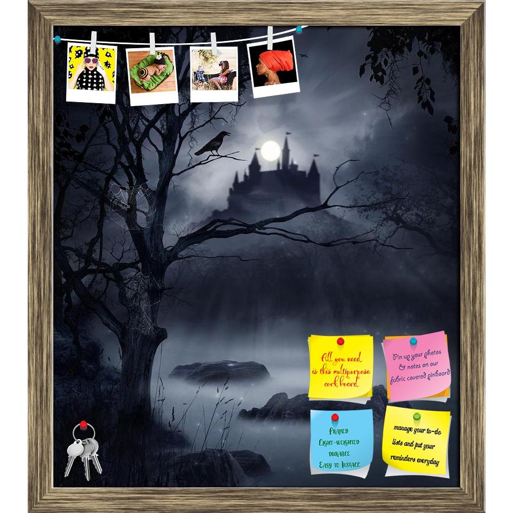 ArtzFolio Castle In A Swamp In A Dark Night Printed Bulletin Board Notice Pin Board Soft Board | Framed-Bulletin Boards Framed-AZSAO30840763BLB_FR_L-Image Code 5003741 Vishnu Image Folio Pvt Ltd, IC 5003741, ArtzFolio, Bulletin Boards Framed, Fantasy, Digital Art, castle, in, a, swamp, dark, night, printed, bulletin, board, notice, pin, soft, framed, the, moon, illuminating, scene, pin up board, push pin board, extra large cork board, big pin board, notice board, small bulletin board, cork board, wall notic