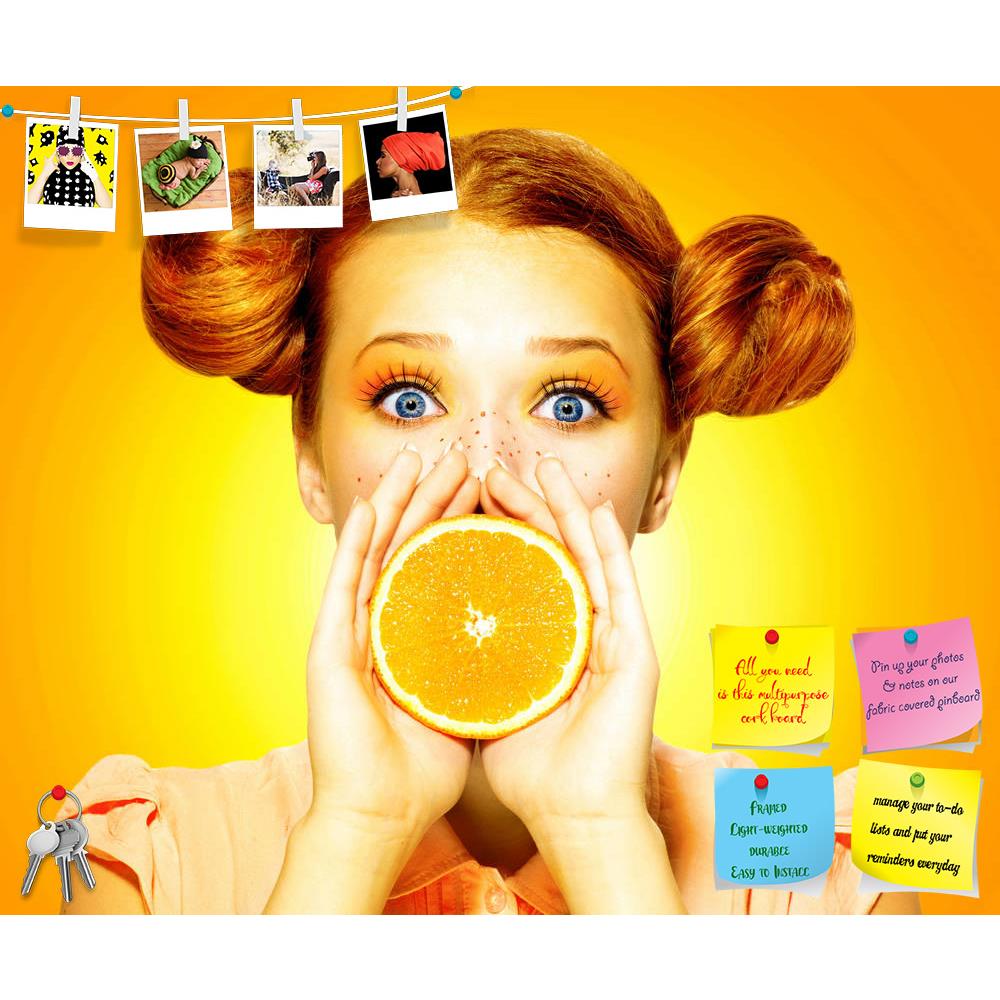 ArtzFolio Girl Takes Juicy Orange Printed Bulletin Board Notice Pin Board Soft Board | Frameless-Bulletin Boards Frameless-AZSAO30943615BLB_FL_L-Image Code 5003748 Vishnu Image Folio Pvt Ltd, IC 5003748, ArtzFolio, Bulletin Boards Frameless, Fashion, Portraits, Photography, girl, takes, juicy, orange, printed, bulletin, board, notice, pin, soft, frameless, beauty, joyful, teen, freckles, pin up board, push pin board, extra large cork board, big pin board, notice board, small bulletin board, cork board, wall