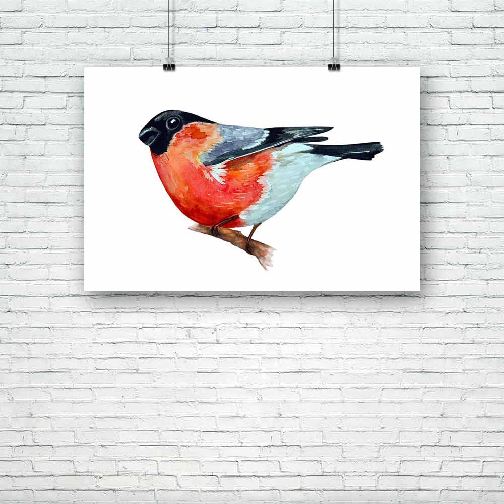Watercolor Bird D4 Unframed Paper Poster-Paper Posters Unframed-POS_UN-IC 5003753 IC 5003753, Ancient, Animals, Art and Paintings, Birds, Black, Black and White, Christianity, Digital, Digital Art, Drawing, Graphic, Historical, Illustrations, Medieval, Nature, Paintings, Scenic, Signs, Signs and Symbols, Vintage, Watercolour, White, Wildlife, watercolor, bird, d4, unframed, paper, poster, animal, art, artistic, artwork, avian, background, beautiful, beauty, branch, bright, bullfinch, card, christmas, closeu