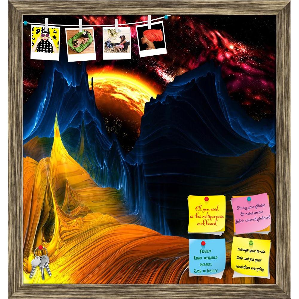 ArtzFolio Alien Mountains With Space & A Red Yellow Planet Printed Bulletin Board Notice Pin Board Soft Board | Framed-Bulletin Boards Framed-AZSAO31010857BLB_FR_L-Image Code 5003755 Vishnu Image Folio Pvt Ltd, IC 5003755, ArtzFolio, Bulletin Boards Framed, Fantasy, Places, Fine Art Reprint, alien, mountains, with, space, a, red, yellow, planet, printed, bulletin, board, notice, pin, soft, framed, universe, world, science, orbit, astronomy, fiction, solar, illustration, galaxy, extraterrestrial, astrology, 
