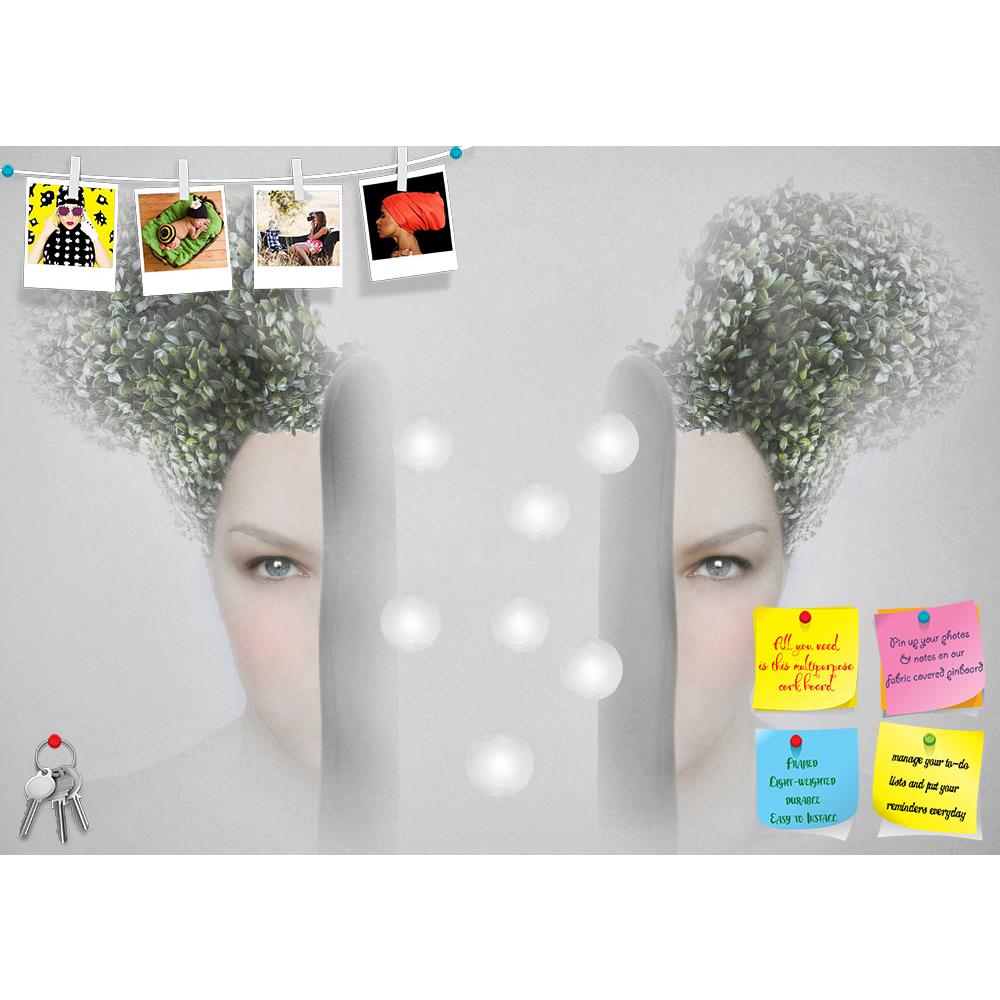 ArtzFolio Female Portrait Divided In Two Parts D1 Printed Bulletin Board Notice Pin Board Soft Board | Frameless-Bulletin Boards Frameless-AZSAO31090106BLB_FL_L-Image Code 5003761 Vishnu Image Folio Pvt Ltd, IC 5003761, ArtzFolio, Bulletin Boards Frameless, Conceptual, Fashion, Digital Art, female, portrait, divided, in, two, parts, d1, printed, bulletin, board, notice, pin, soft, frameless, artistic, surreal, concept, art, leaf, hairstyle, weird, unique, uniqueness, surrealistic, surrealism, inner, intimat