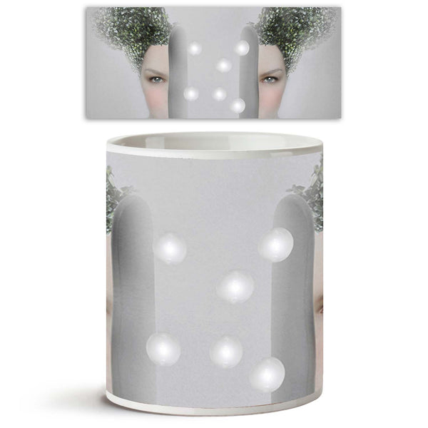 Female Portrait Divided In Two Parts Ceramic Coffee Tea Mug Inside White-Coffee Mugs--IC 5003761 IC 5003761, Adult, Art and Paintings, Conceptual, Illustrations, Individuals, Portraits, Realism, Surrealism, female, portrait, divided, in, two, parts, ceramic, coffee, tea, mug, inside, white, art, artistic, ball, bizarre, concept, face, gray, grey, hairstyle, human, illustration, illustrative, inner, interior, intimate, leaf, lightness, luminosity, originality, peculiar, soul, strange, surreal, surrealistic, 