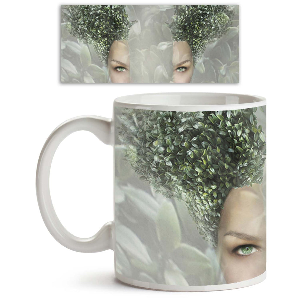 Female Portrait Divided In Two Parts Ceramic Coffee Tea Mug Inside White-Coffee Mugs--IC 5003762 IC 5003762, Adult, Art and Paintings, Conceptual, Illustrations, Individuals, Nature, Portraits, Realism, Scenic, Surrealism, female, portrait, divided, in, two, parts, ceramic, coffee, tea, mug, inside, white, art, artistic, ball, bizarre, colorful, concept, face, foliage, gray, green, grey, hairstyle, human, illustration, illustrative, inner, interior, intimate, leaf, lightness, luminosity, originality, peculi