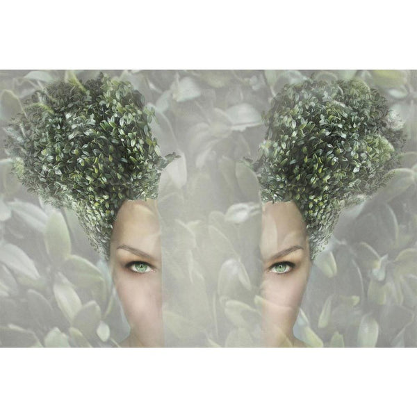 Female Portrait Divided In Two Parts D2 Unframed Paper Poster-Paper Posters Unframed-POS_UN-IC 5003762 IC 5003762, Adult, Art and Paintings, Conceptual, Illustrations, Individuals, Nature, Portraits, Realism, Scenic, Surrealism, female, portrait, divided, in, two, parts, d2, unframed, paper, wall, poster, art, artistic, ball, bizarre, colorful, concept, face, foliage, gray, green, grey, hairstyle, human, illustration, illustrative, inner, interior, intimate, leaf, lightness, luminosity, originality, peculia