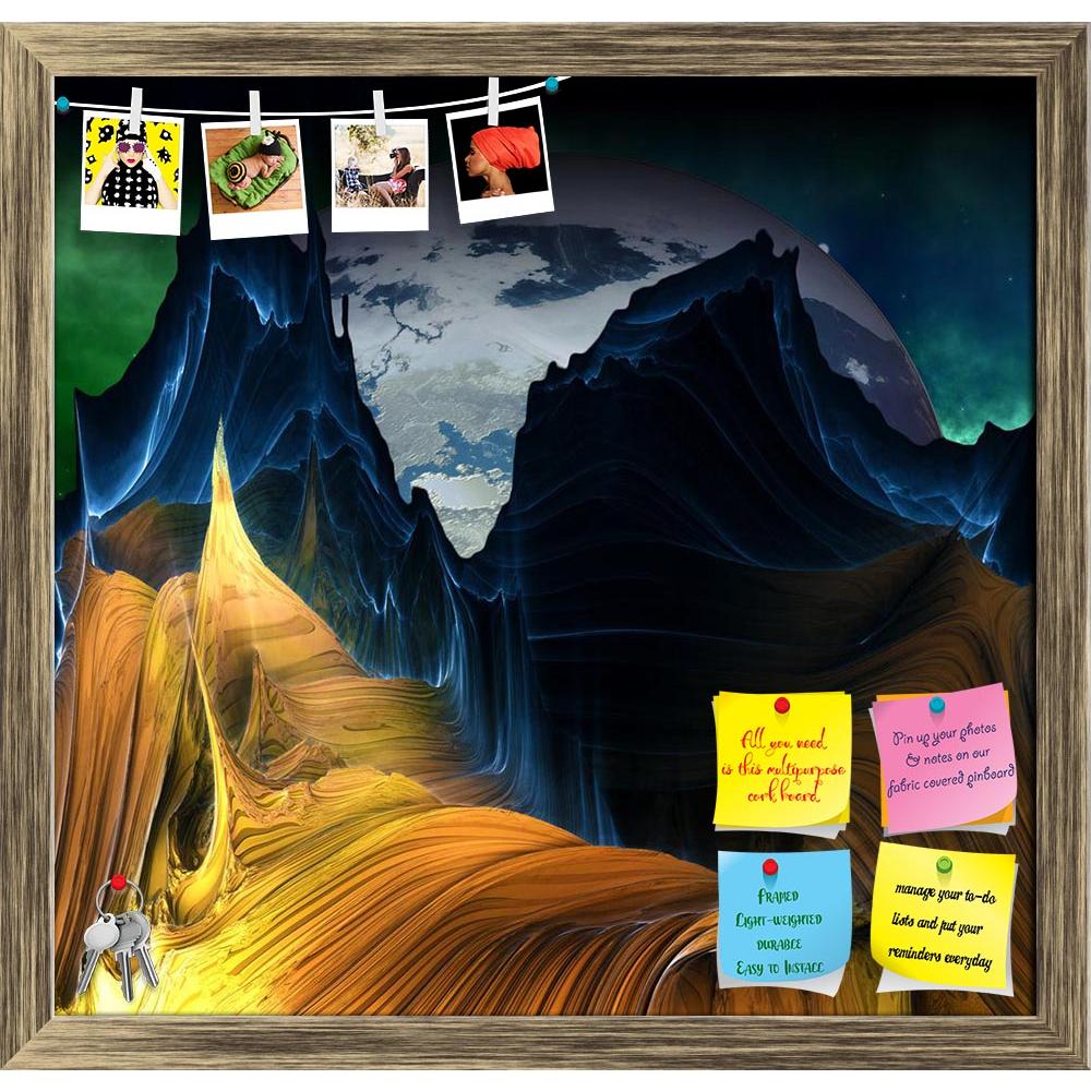 ArtzFolio Alien Mountains With Space & A Big Planet Printed Bulletin Board Notice Pin Board Soft Board | Framed-Bulletin Boards Framed-AZSAO31121366BLB_FR_L-Image Code 5003763 Vishnu Image Folio Pvt Ltd, IC 5003763, ArtzFolio, Bulletin Boards Framed, Fantasy, Places, Fine Art Reprint, alien, mountains, with, space, a, big, planet, printed, bulletin, board, notice, pin, soft, framed, universe, world, science, orbit, astronomy, fiction, illustration, galaxy, extraterrestrial, astrology, planetary, exoplanet, 