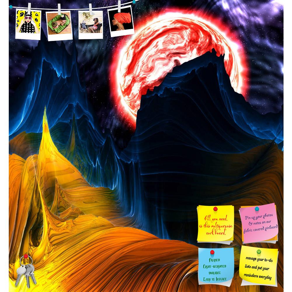 ArtzFolio Alien Mountains With Space & A Red Planet Printed Bulletin Board Notice Pin Board Soft Board | Frameless-Bulletin Boards Frameless-AZSAO31122726BLB_FL_L-Image Code 5003764 Vishnu Image Folio Pvt Ltd, IC 5003764, ArtzFolio, Bulletin Boards Frameless, Fantasy, Places, Fine Art Reprint, alien, mountains, with, space, a, red, planet, printed, bulletin, board, notice, pin, soft, frameless, universe, world, science, orbit, astronomy, fiction, solar, illustration, galaxy, extraterrestrial, astrology, pla