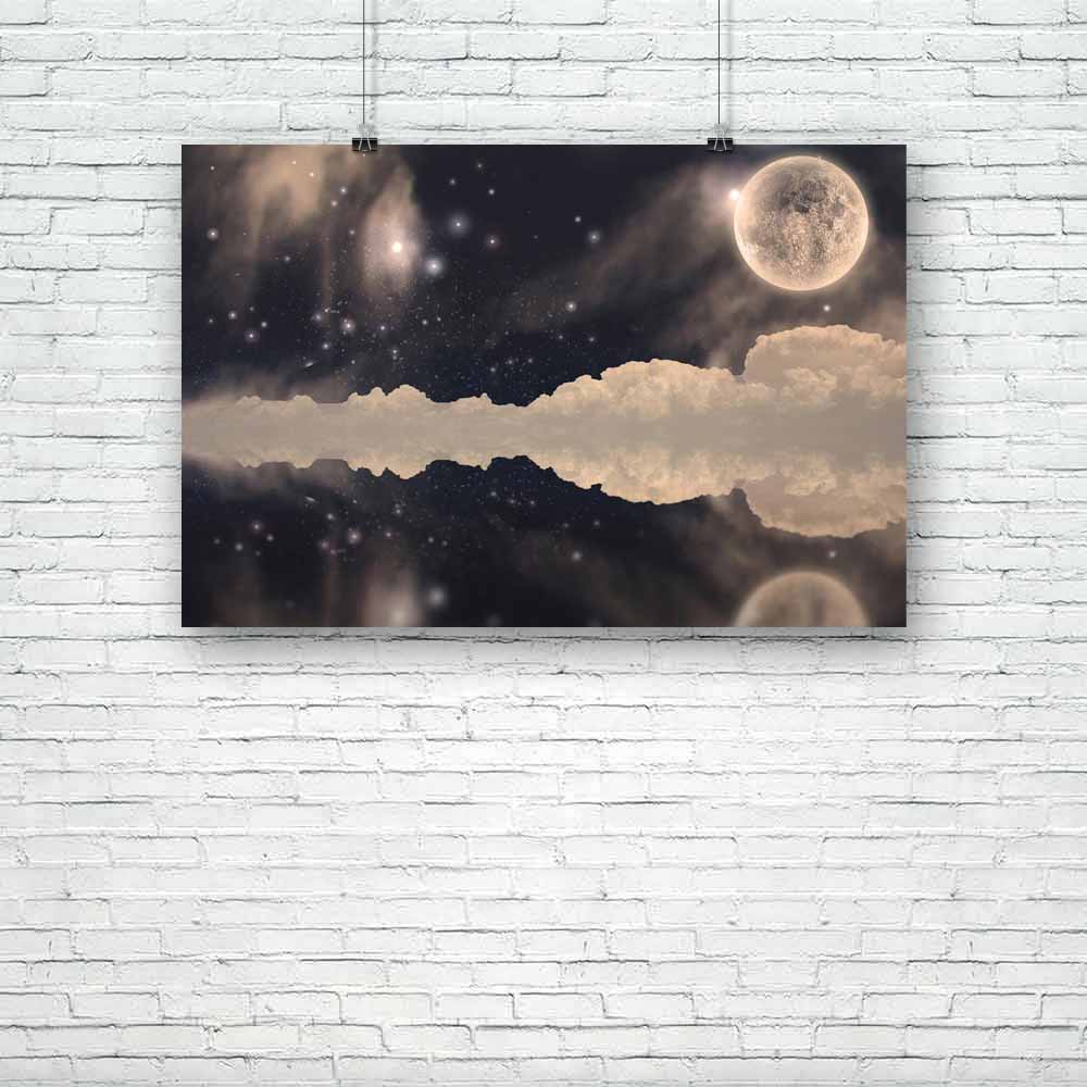 Fanastic Moon Landscape Unframed Paper Poster-Paper Posters Unframed-POS_UN-IC 5003767 IC 5003767, Astronomy, Cosmology, Fantasy, Landscapes, Love, Nature, Romance, Scenic, Space, Stars, fanastic, moon, landscape, unframed, paper, poster, alien, backdrop, background, beautiful, beauty, blue, bright, calm, celestial, cosmos, dark, darkness, dramatic, dream, evening, fantastic, full, glow, horizon, island, islands, lake, light, luna, lunar, magic, moonlight, mysterious, mystery, mystical, natural, night, ocea