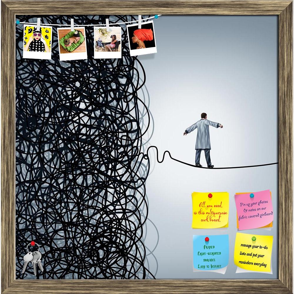 ArtzFolio Conceptual Art D2 Printed Bulletin Board Notice Pin Board Soft Board | Framed-Bulletin Boards Framed-AZSAO31285986BLB_FR_L-Image Code 5003776 Vishnu Image Folio Pvt Ltd, IC 5003776, ArtzFolio, Bulletin Boards Framed, Conceptual, Digital Art, art, d2, printed, bulletin, board, notice, pin, soft, framed, medical, healthcare, crisis, management, doctor, medicine, research, science, confusion, solution, answers, skill, walking, highwire, tightrope, rope, tangled, mess, chaos, confused, manager, balanc