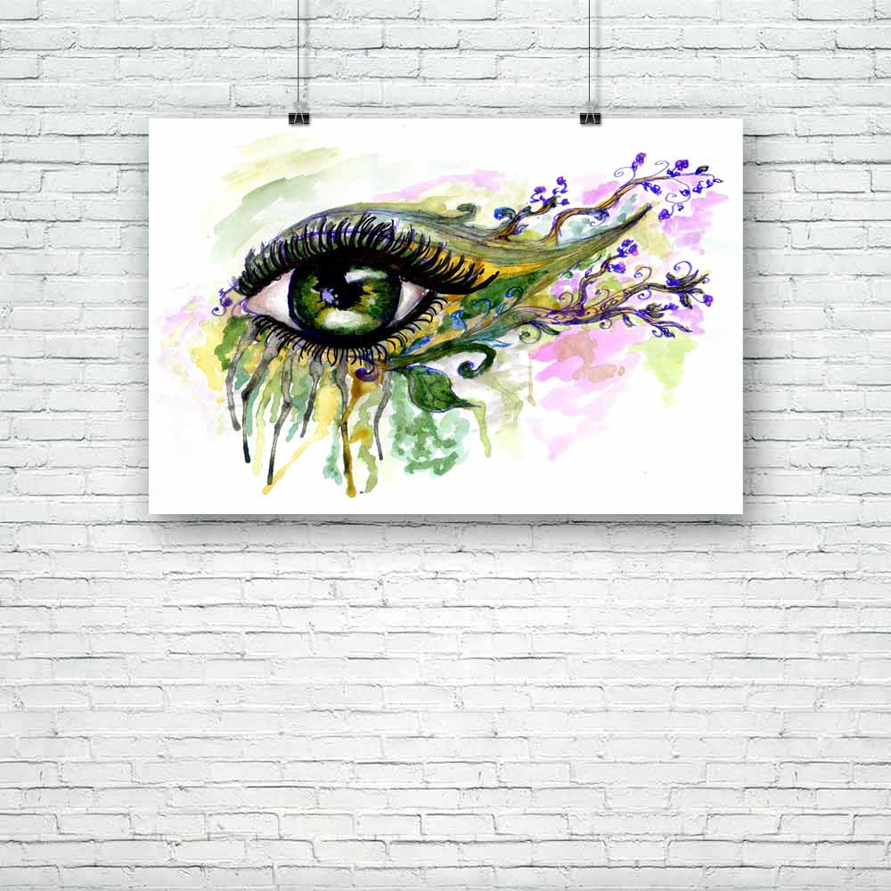 Abstractive Eye Splashing D1 Unframed Paper Poster - Paper Posters Unframed - ArtzFolio.com