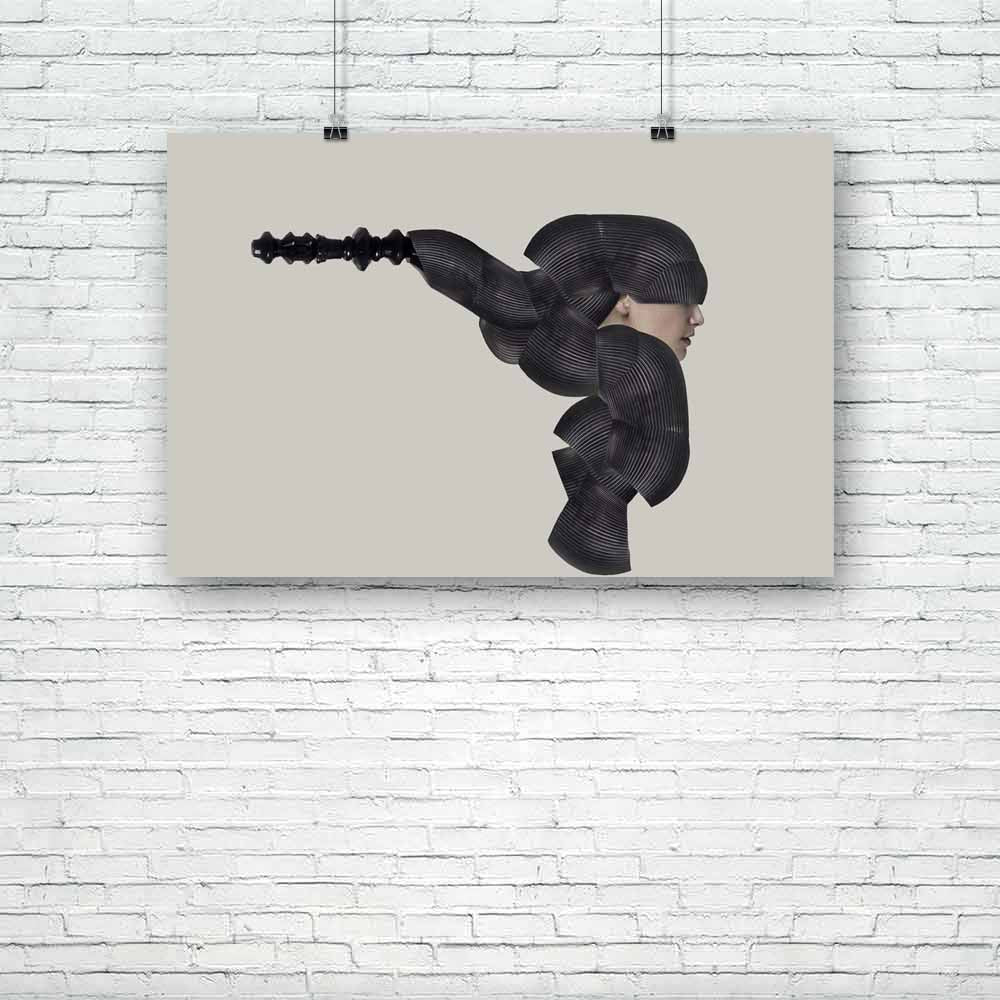 Female Model In Black Headgear D1 Unframed Paper Poster-Paper Posters Unframed-POS_UN-IC 5003790 IC 5003790, Art and Paintings, Asian, Black, Black and White, Fashion, Futurism, Realism, Surrealism, female, model, in, headgear, d1, unframed, paper, poster, art, artistic, bizarre, caucasian, complex, complexity, complicated, composition, curve, dark, decoration, detail, effect, fashionable, future, futuristic, goth, headdress, illustrative, isolated, magnificent, mechanic, mechanism, mind, modernity, origina