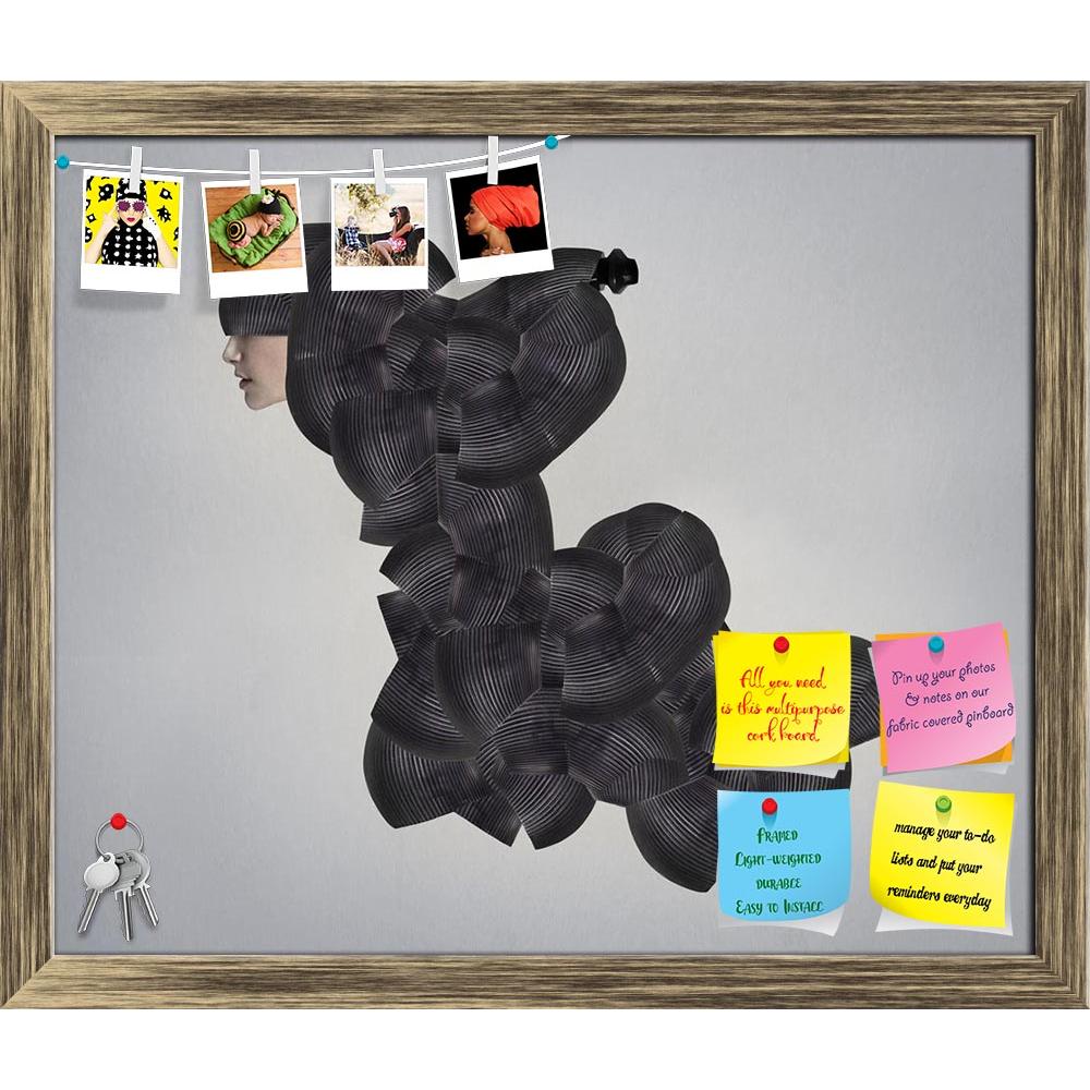 ArtzFolio Female Model In A Black Bizarre & Surreal Headgear D2 Printed Bulletin Board Notice Pin Board Soft Board | Framed-Bulletin Boards Framed-AZSAO31398287BLB_FR_L-Image Code 5003791 Vishnu Image Folio Pvt Ltd, IC 5003791, ArtzFolio, Bulletin Boards Framed, Conceptual, Fashion, Digital Art, female, model, in, a, black, bizarre, surreal, headgear, d2, printed, bulletin, board, notice, pin, soft, framed, profile, sort, dress, art, artistic, unique, uniqueness, surrealistic, surrealism, fashionable, dark,