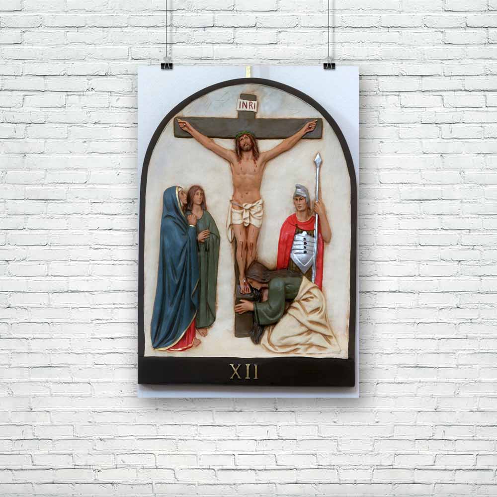 12th Station Of Cross Jesus Dies On Cross Unframed Paper Poster-Paper Posters Unframed-POS_UN-IC 5003792 IC 5003792, Art and Paintings, Christianity, Cross, Jesus, Religion, Religious, Spiritual, 12th, station, of, dies, on, unframed, paper, poster, stations, the, via, crucis, agony, art, artistic, beautiful, bible, blood, cathedral, christ, christian, church, croatia, crown, crucifixion, easter, europe, faith, friday, god, gospel, holy, pain, passion, pray, prayer, sacred, saint, spirituality, thorns, tile