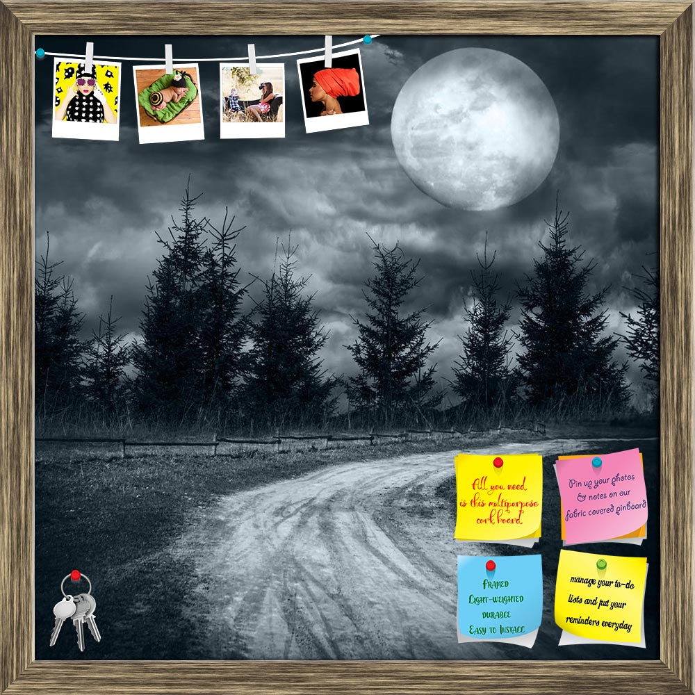 ArtzFolio Magic Landscape With Empty Rural Road Printed Bulletin Board Notice Pin Board Soft Board | Framed-Bulletin Boards Framed-AZSAO31442183BLB_FR_L-Image Code 5003796 Vishnu Image Folio Pvt Ltd, IC 5003796, ArtzFolio, Bulletin Boards Framed, Fantasy, Landscapes, Photography, magic, landscape, with, empty, rural, road, printed, bulletin, board, notice, pin, soft, framed, going, pine, tree, mysterious, forest, under, dramatic, cloudy, sky, full, moon, night, moonrise, adventure, art, background, black, c