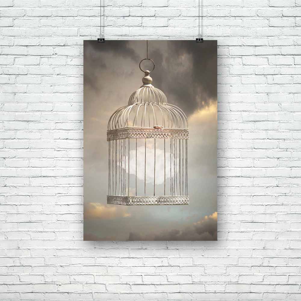 Cloud Inside A Cage D2 Unframed Paper Poster-Paper Posters Unframed-POS_UN-IC 5003798 IC 5003798, Art and Paintings, Conceptual, Illustrations, Realism, Sunsets, Surrealism, cloud, inside, a, cage, d2, unframed, paper, poster, art, artistic, aviary, bar, beautiful, capture, colorful, concept, dream, dreamy, elegant, golden, illustration, illustrative, image, imagination, mind, nobody, object, poetic, psyche, psychology, sky, sunset, surreal, surrealistic, unique, uniqueness, vertical, artzfolio, posters, wa