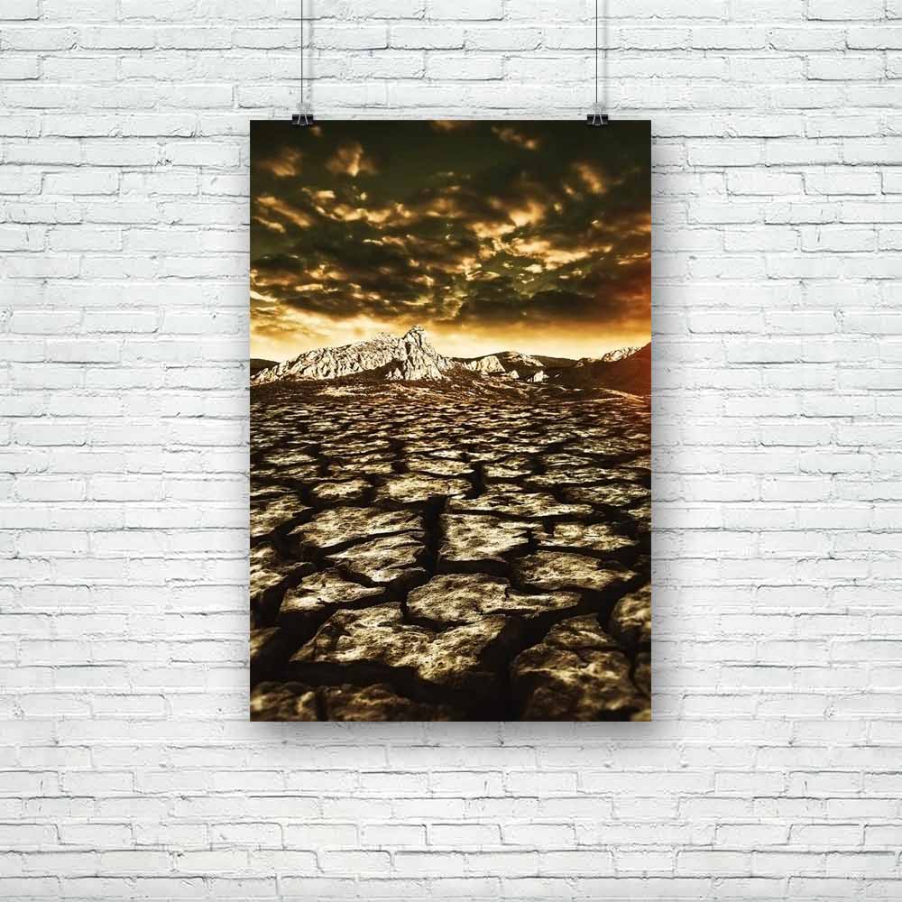 Natural Disaster Unframed Paper Poster-Paper Posters Unframed-POS_UN-IC 5003801 IC 5003801, Abstract Expressionism, Abstracts, Landscapes, Nature, Scenic, Semi Abstract, natural, disaster, unframed, paper, poster, background, concept, cracked, danger, dark, dead, death, desert, destruction, destructive, dry, earth, earthquake, eco, environment, environmental, exploration, field, futuristic, geology, global, glowing, heat, hope, hopelessness, industry, land, landscape, light, mood, one, orange, outdoors, ozo