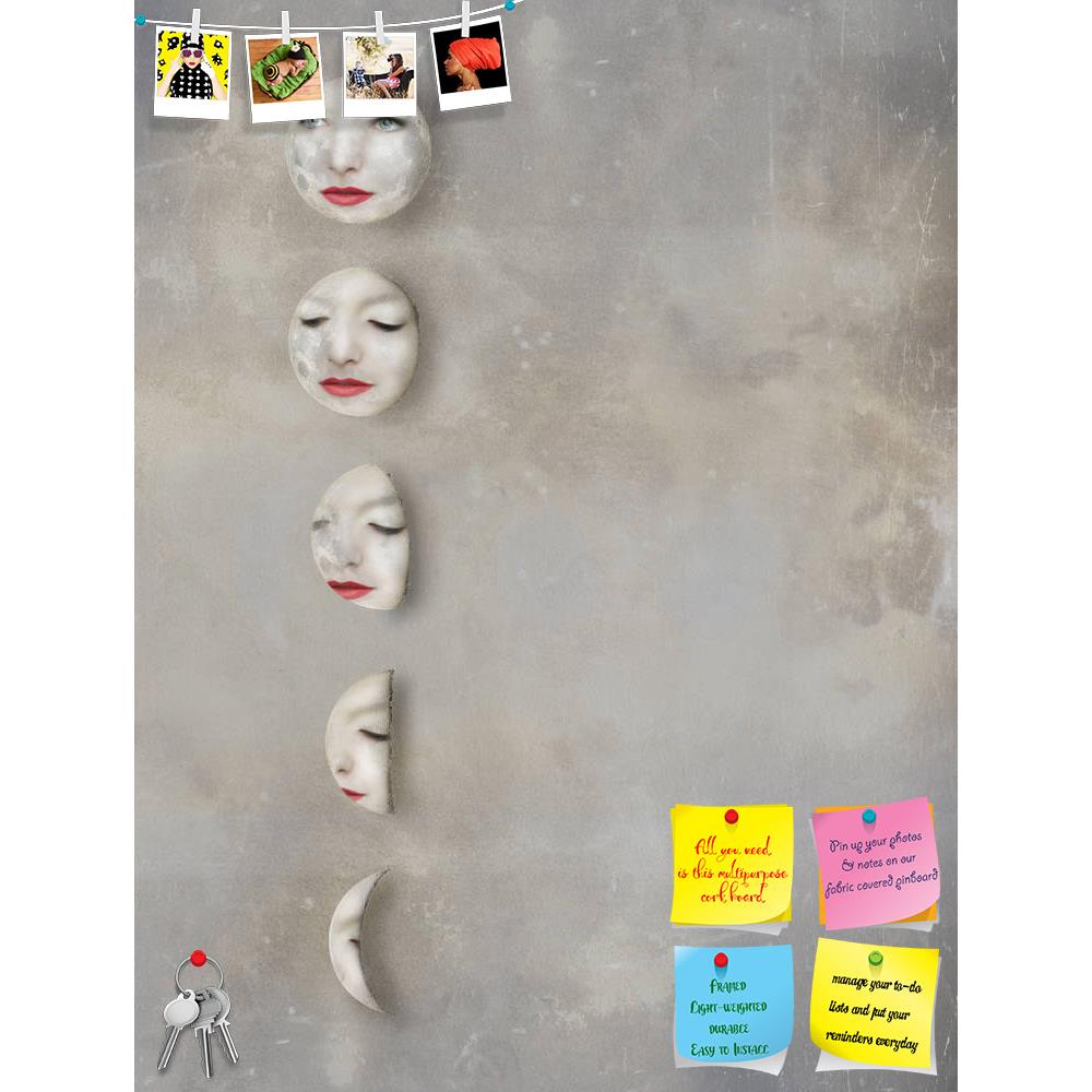 ArtzFolio Lunar Phases With A Womans Face Inside The Moons Printed Bulletin Board Notice Pin Board Soft Board | Frameless-Bulletin Boards Frameless-AZSAO31510875BLB_FL_L-Image Code 5003803 Vishnu Image Folio Pvt Ltd, IC 5003803, ArtzFolio, Bulletin Boards Frameless, Conceptual, Digital Art, lunar, phases, with, a, womans, face, inside, the, moons, printed, bulletin, board, notice, pin, soft, frameless, imagine, woman's, moon, half, full, five, female, faces, art, artistic, surreal, surrealistic, texture, go