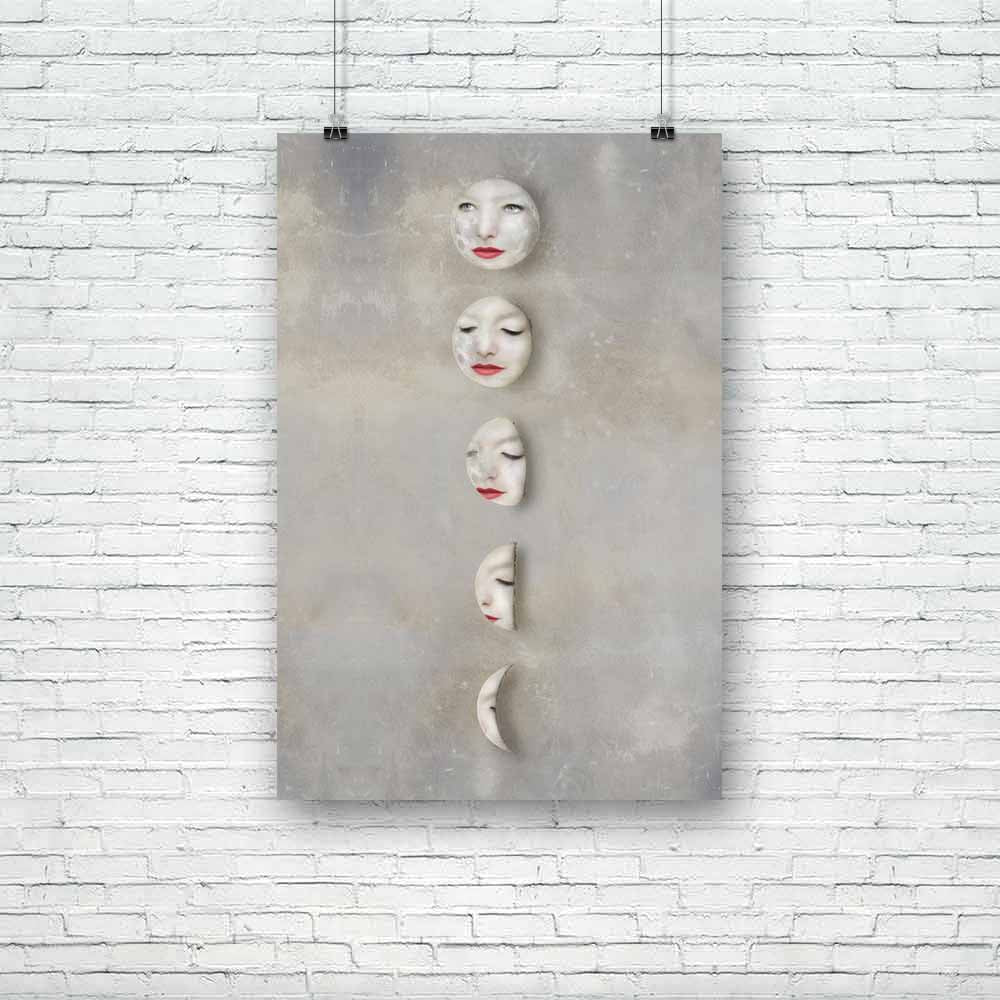 Lunar Phases With A Womans Face Inside The Moons Unframed Paper Poster-Paper Posters Unframed-POS_UN-IC 5003803 IC 5003803, Art and Paintings, Illustrations, Space, Surrealism, lunar, phases, with, a, womans, face, inside, the, moons, unframed, paper, poster, art, artistic, background, change, concept, cycles, difference, different, dream, dreamy, elegant, faces, female, feminine, femininity, five, full, moon, golden, grunge, half, illustration, illustrative, imagination, imaginative, imagine, lightness, li