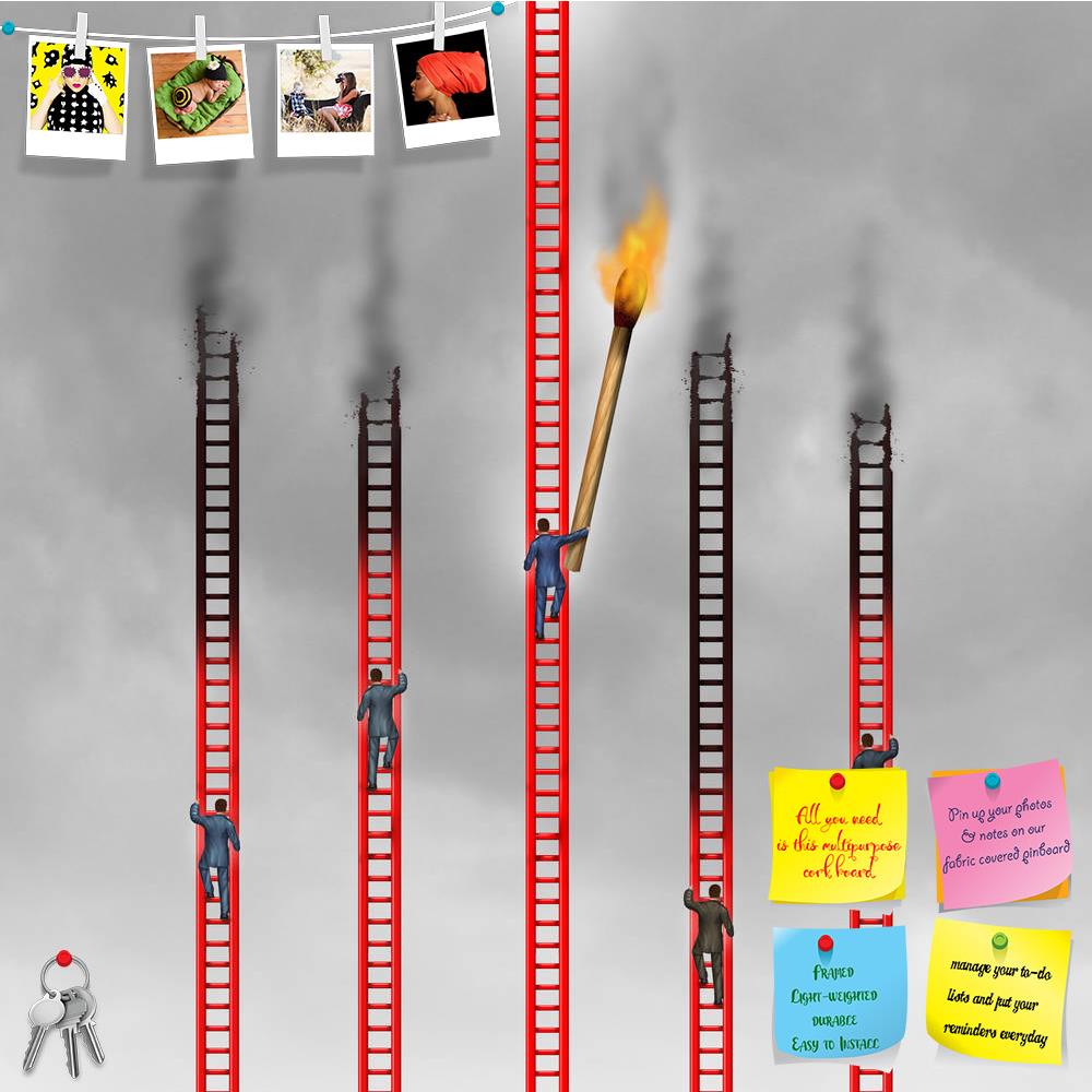 ArtzFolio Business People Climbing Red Ladders Printed Bulletin Board Notice Pin Board Soft Board | Frameless-Bulletin Boards Frameless-AZSAO31618382BLB_FL_L-Image Code 5003810 Vishnu Image Folio Pvt Ltd, IC 5003810, ArtzFolio, Bulletin Boards Frameless, Conceptual, Digital Art, business, people, climbing, red, ladders, printed, bulletin, board, notice, pin, soft, frameless, competition, concept, as, group, competing, top, one, aggressive, person, game, changer, uses, giant, match, stop, their, path, succes